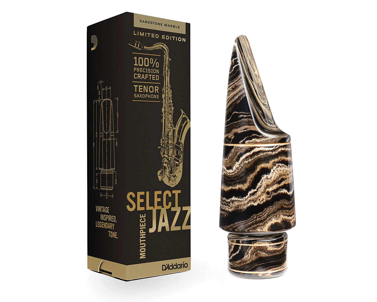 D'Addario Organic Select Jazz Filed Tenor Saxofoonrietjes - Biologische Rietjes Medium 2, 5 Stuks
