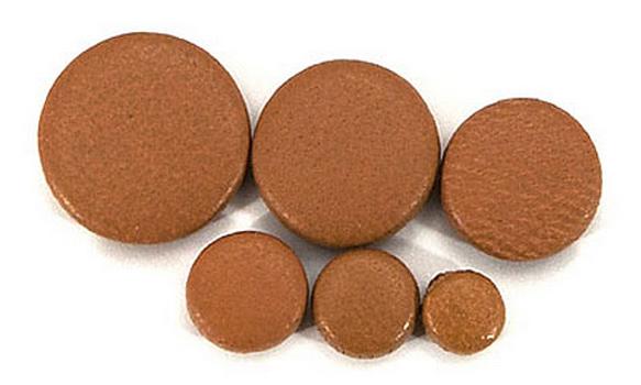Thin Hard Felt Brown Leather - Plain Saxophone Pad - 12.5mm