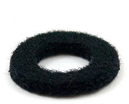 Valve Cap Felt - 19mm x 3mm with 9mm hole in Black - Yamaha Trumpets / Cornets / Flugels