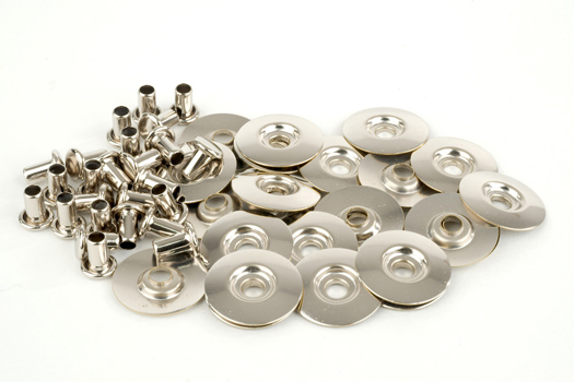 Convex Disc & Rivet for Saxophone Pads - 16mm - Pack of 25