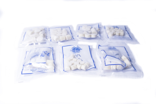 Assortment of 100 White Felt Bumpers