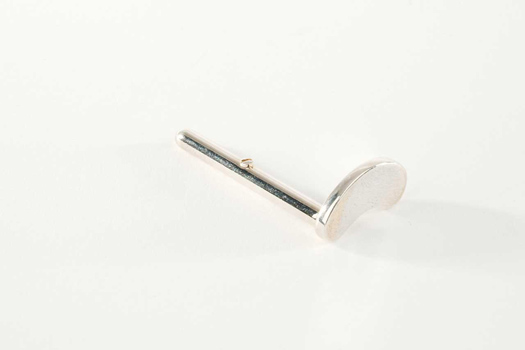Adler Bassoon Locking Pin in Silverplate - Flat End Style