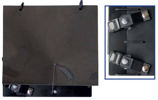 Trombone Clamp on Lyre with Plastic Folio