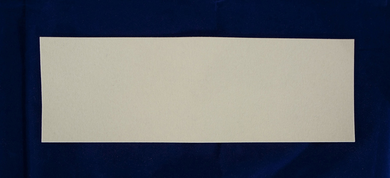 Sheet Felt - 100x300x1.2 mm thick hard pressed, white