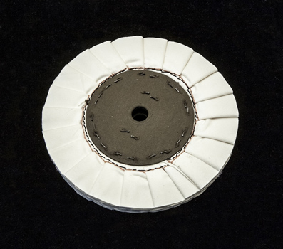 Polishing Mop 6 x 1/2 inch TBPC Unstitched, Pleated with cardboard