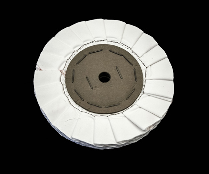 Polishing Mop 6 x 1/2 inch STV Unstitched, Pleated with cardboard