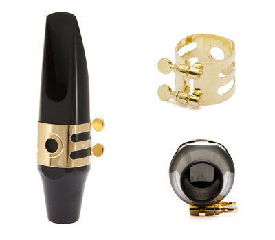 Wood Stone Original Baritone Saxophone Ligature (Vandoren fit) - Gold Plated