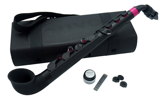 Nuvo jSax in Black with Pink Trim