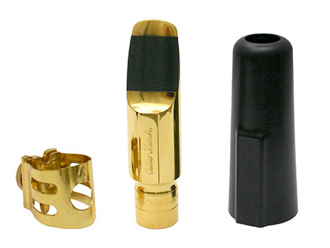 Otto Link Alto Saxophone Mouthpiece with Lig and Cap Gold Plated