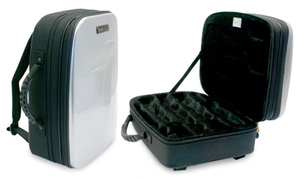 BAM New Trekking Bb and A Double Clarinet Case - Brushed Aluminium