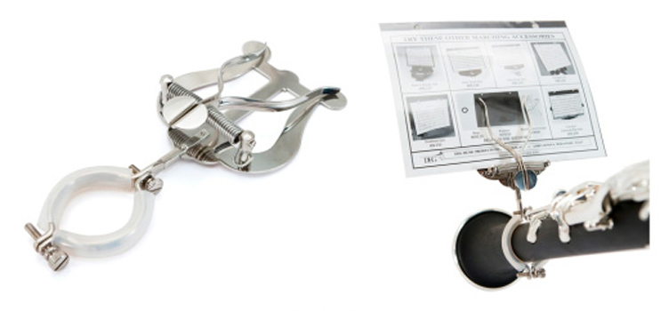 Clarinet Lyre - Rubber Lined End Fit in Nickel Plate