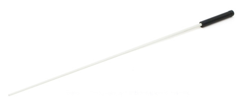 Baton White Wooden Shaft with rubber tapered handle