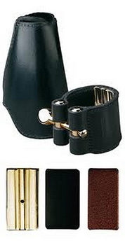 Vandoren Leather Ligature for Tenor Sax 3 Plates - Leather Cap