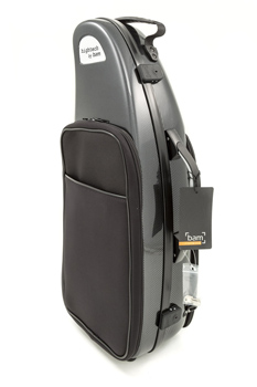 BAM High-tech Alto Sax Case with Pocket - Black Carbon Look