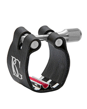 BG L4RS Revelation Silver Bb Clarinet Ligature and Cap - Leather Style