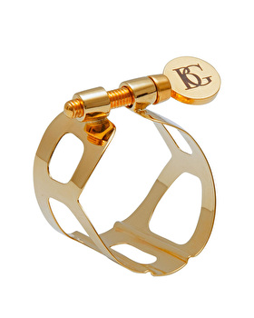 BG L60 Tradition Baritone Sax Ligature & Cap - Gold Lacquer