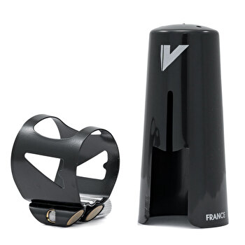 Vandoren Optimum Bb Clarinet Ligature with Plastic Cap LC01BP - Black Finish