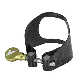 Vandoren Carbon Alto Saxophone Ligature and Cap - Gold Hardware LC87GOP