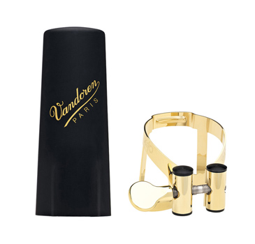 Vandoren MO Tenor Saxophone Ligature and Cap LC58DP - Gold Finish