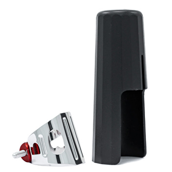 BG LD Duo Alto Saxophone or Bb Clarinet Ligature and Cap - Silver Plated