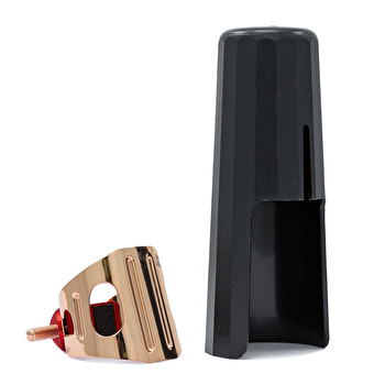 BG LD9 Duo Alto Saxophone or Bb Clarinet Ligature and Cap - Rose Gold