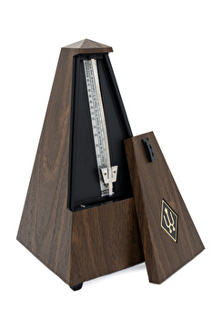 Wittner Metronome - Plastic Pyramid with Bell - Walnut Finish