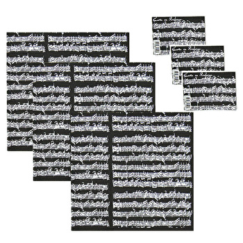 Bach Manuscript Black Gift Wrap Pack