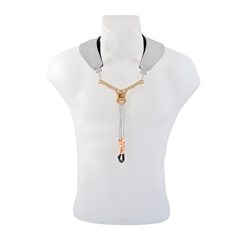 BG Zen S78YMSH Sax Yoke Sling / Strap in White - Metal Coated Snap Hook