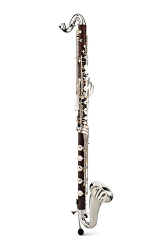Backun Q Series Bass Clarinet to Low C - Cocobolo with Silver Plated Keys & Gold Posts
