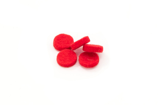 Windcraft Felt Disc - Red - 9.5mm x 3mm