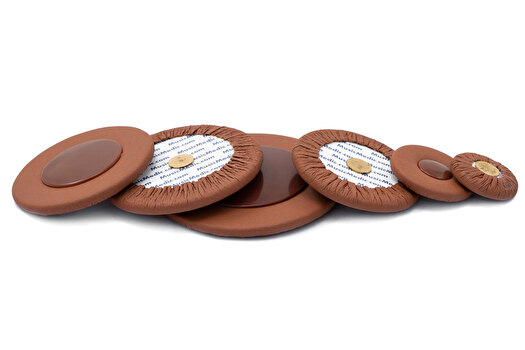 Tan Saxophone Pads with Plastic Resonator