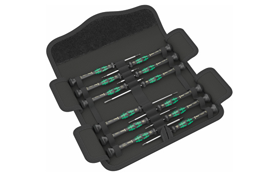 Wera Kraftform Micro Screwdriver - Set of 12 in Tool Roll
