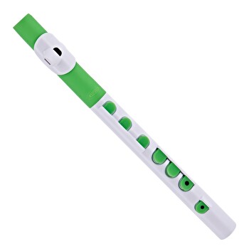 Nuvo TooT in White with Green Trim - Latest Model with Silicone Keys