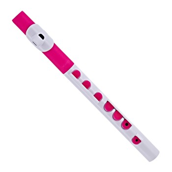 Nuvo TooT in White with Pink Trim - Latest Model with Silicone Keys